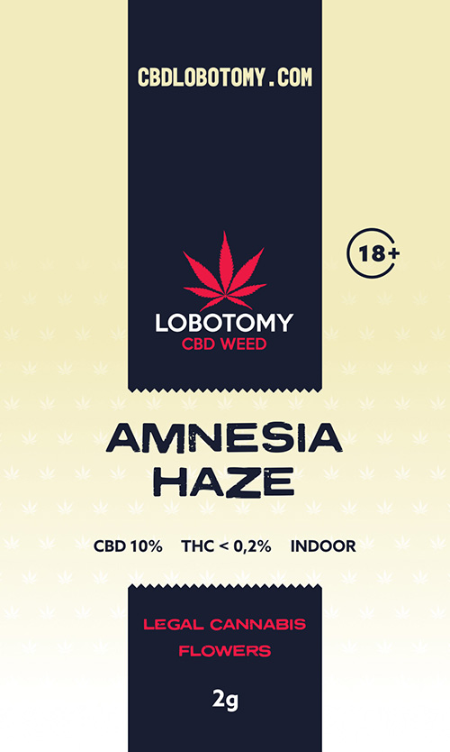 LOBOTOMY AMNESIA HAZE INDOOR CBD 10% i THC 0,2% 2g