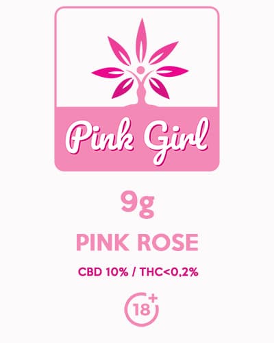 Kwiaty konopi CBD weed PINK ROSE 9g PINK GIRL