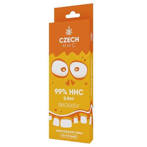 CZECH HHC Długopis jednorazowy 99% HHC Peach 125 okładki 0,5 ml