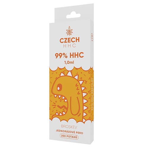 CZECH HHC Długopis jednorazowy 99% HHC Peach 250 okładki 1 ml