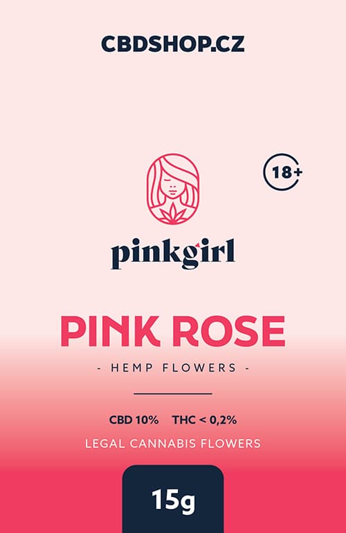 Kwiaty konopi CBD weed PINK ROSE 15g PINK GIRL