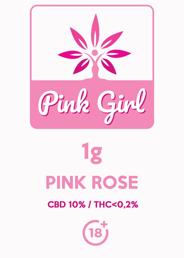 Kwiaty konopi CBD weed PINK ROSE 1g PINK GIRL