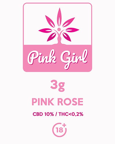 Kwiaty konopi CBD weed PINK ROSE 3g PINK GIRL
