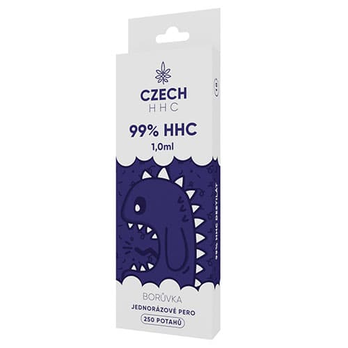CZECH HHC Długopis jednorazowy 99% HHC Blueberry 250 okładki 1 ml