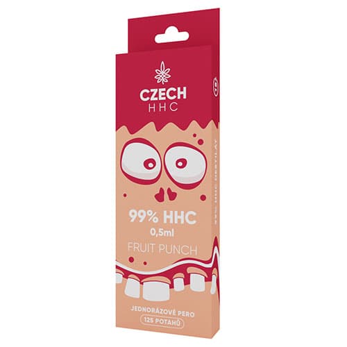 CZECH HHC Długopis jednorazowy 99% HHC Fruit Punch 125 okładki 0,5 ml