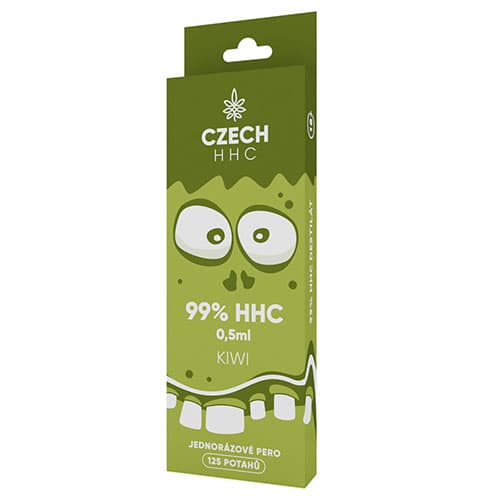 CZECH HHC Długopis jednorazowy 99% HHC Kiwi 125 okładki 0,5 ml