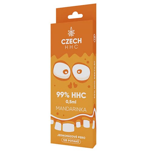 CZECH HHC Długopis jednorazowy 99% HHC Mandarynka 125 okładki 0,5 ml