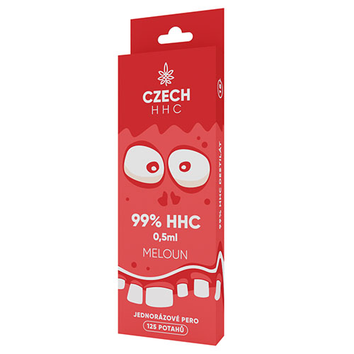 CZECH HHC Długopis jednorazowy 99% HHC Melon 125 okładki 0,5 ml