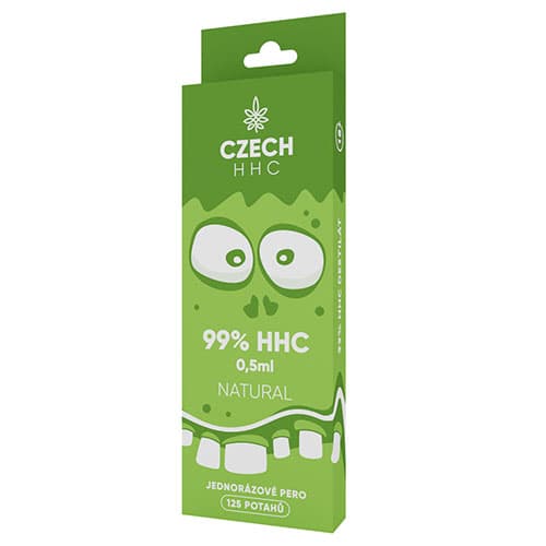 CZECH HHC Długopis jednorazowy 99% HHC Naturalny 125 okładki 0,5 ml
