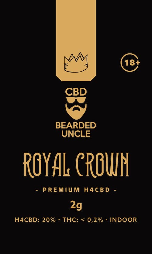 BEARDED UNCLE ROYAL CROWN PREMIUM INDOOR H4CBD 20% i THC 0,2% 2g 