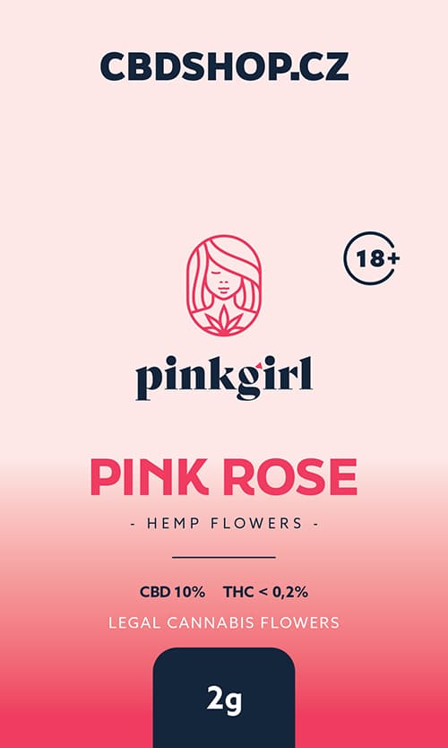 Kwiaty konopi CBD weed PINK ROSE 2g PINK GIRL