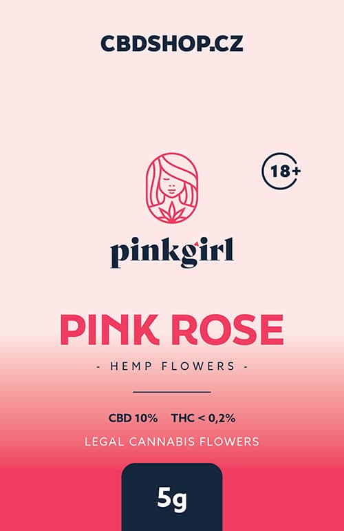 Kwiaty konopi CBD weed PINK ROSE 5g PINK GIRL
