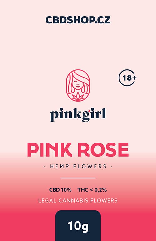 Kwiaty konopi CBD weed PINK ROSE 10g PINK GIRL